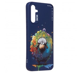 Чехол-накладка - SC335 для "Samsung Galaxy A34"  (овечка) (dark blue) (227134)#2090847