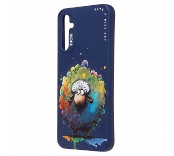 Чехол-накладка - SC335 для "Samsung Galaxy A34"  (овечка) (dark blue) (227134)#2090848