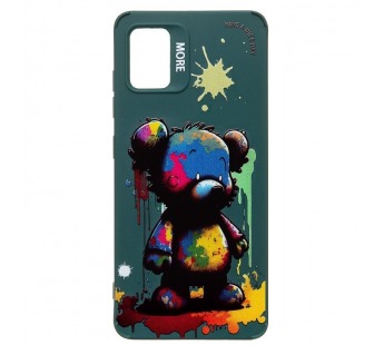 Чехол-накладка - SC335 для "Samsung Galaxy A51 4G"  (медведь) (dark green) (227151)#2008853