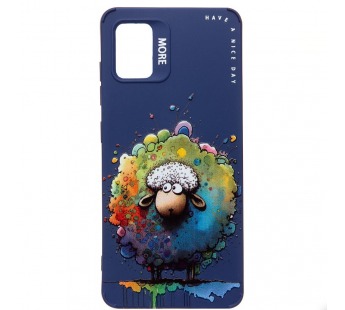 Чехол-накладка - SC335 для "Samsung Galaxy A51 4G"  (овечка) (dark blue) (227146)#2008850