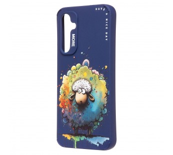 Чехол-накладка - SC335 для "Samsung Galaxy A54"  (овечка) (dark blue) (227122)#2090919