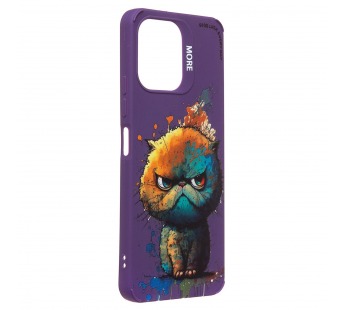 Чехол-накладка - SC335 для "Xiaomi Redmi 12"  (кот) (violet) (227183)#2090961