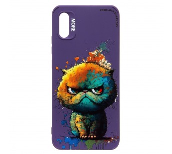 Чехол-накладка - SC335 для "Xiaomi Redmi 9A"  (кот) (violet) (227195)#2007969