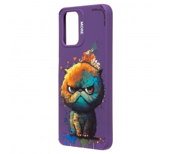 Чехол-накладка - SC335 для "Xiaomi Redmi Note 10"  (кот) (violet) (227219)#2091127