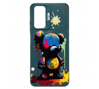 Чехол-накладка - SC335 для "Xiaomi Redmi Note 11 4G Global"  (медведь) (dark green) (227247)#2007926