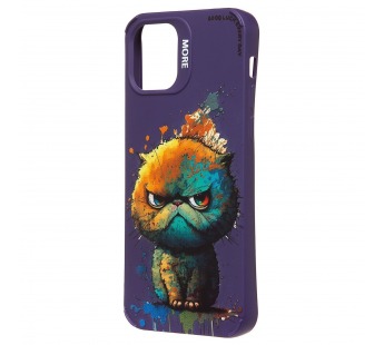 Чехол-накладка - SC335 для "Apple iPhone 12/iPhone 12 Pro"  (кот) (violet) (227081)#2091170