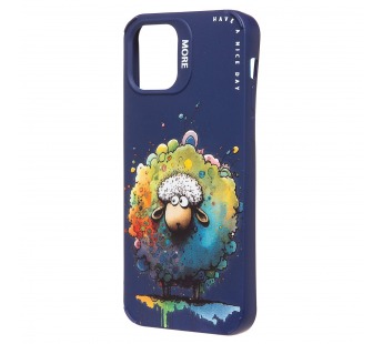 Чехол-накладка - SC335 для "Apple iPhone 12/iPhone 12 Pro"  (овечка) (dark blue) (227080)#2009070