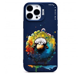 Чехол-накладка - SC335 для "Apple iPhone 13 Pro Max"  (овечка) (dark blue) (227056)#2009087