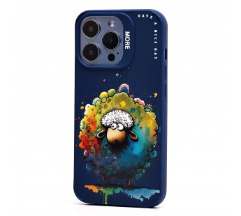 Чехол-накладка - SC335 для "Apple iPhone 13 Pro"  (овечка) (dark blue) (227062)#2008994