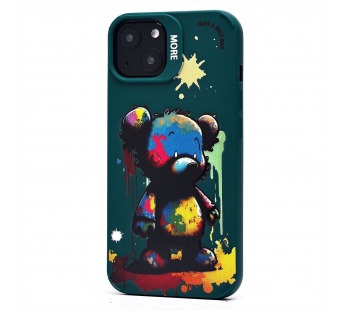 Чехол-накладка - SC335 для "Apple iPhone 13"  (медведь) (dark green) (227073)#2091190