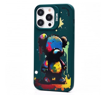 Чехол-накладка - SC335 для "Apple iPhone 14 Pro Max"  (медведь) (dark green) (227043)#2007536