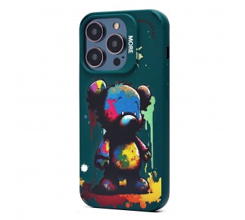 Чехол-накладка - SC335 для "Apple iPhone 14 Pro"  (медведь) (dark green) (227049)#2091295