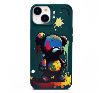 Чехол-накладка - SC335 для "Apple iPhone 14"  (медведь) (dark green) (227055)#2007573