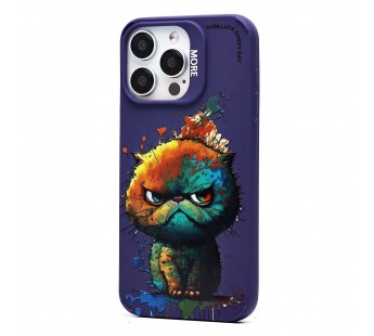 Чехол-накладка - SC335 для "Apple iPhone 15 Pro Max"  (кот) (violet) (227021)#2091284