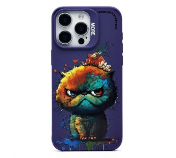 Чехол-накладка - SC335 для "Apple iPhone 15 Pro Max"  (кот) (violet) (227021)#2091285