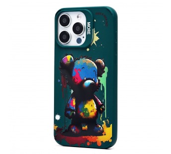 Чехол-накладка - SC335 для "Apple iPhone 15 Pro Max"  (медведь) (dark green) (227025)#2091282