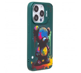 Чехол-накладка - SC335 для "Apple iPhone 15 Pro"  (медведь) (dark green) (227031)#2003420