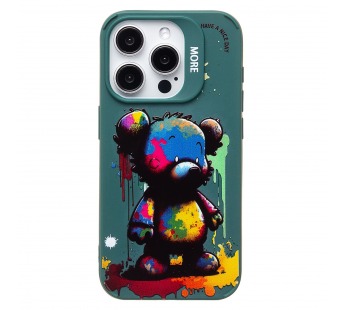 Чехол-накладка - SC335 для "Apple iPhone 15 Pro"  (медведь) (dark green) (227031)#2003418
