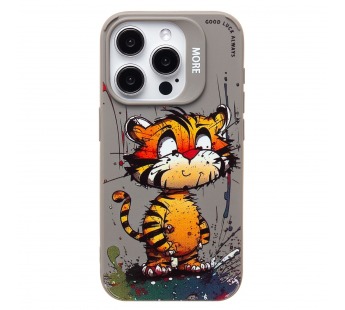 Чехол-накладка - SC335 для "Apple iPhone 15 Pro"  (тигр) (gray) (227029)#2003411