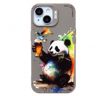 Чехол-накладка - SC335 для "Apple iPhone 15"  (панда) (grey) (227034)#2003390