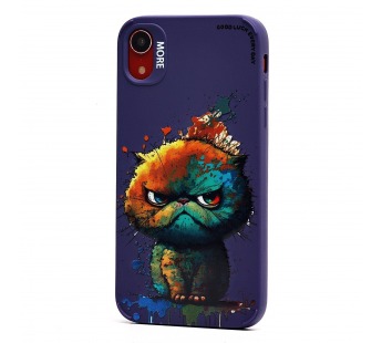 Чехол-накладка - SC335 для "Apple iPhone XR"  (кот) (violet) (227093)#2007493