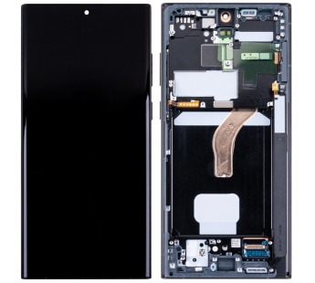 Дисплей для Samsung Galaxy S22 Ultra (S908B/S9080) модуль с рамкой Серый - OR (SP)#2077710