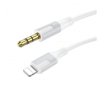 Кабель Lightning - 3.5mm Borofone BL19 Creator (повр. уп.) 100см   (white) (233265)#2048272