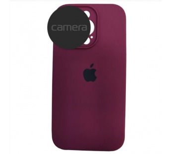 Чехол copy original силиконовый iPhone 15 (защита камеры) (26) бордовый#2004536