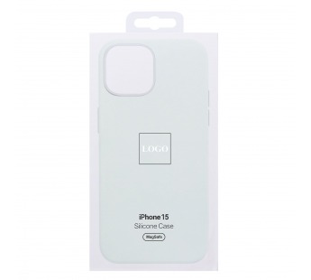 Чехол-накладка ORG Silicone Case SafeMag с анимацией для "Apple iPhone 15" (soft mint) (229300)#2120354