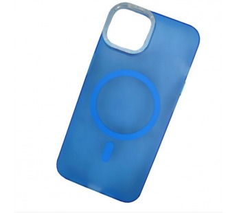 Чехол пластиковый iPhone 14 матовый с MagSafe Creative синий#2012971
