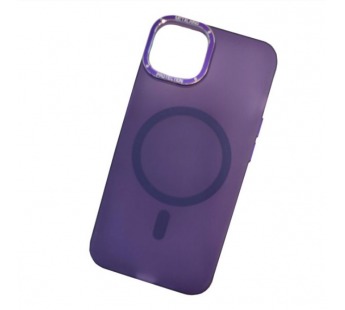 Чехол пластиковый iPhone 14 матовый с MagSafe Creative фиолетовый#2012999