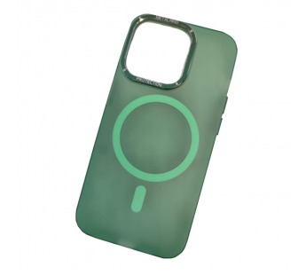 Чехол пластиковый iPhone 14 Pro матовый с MagSafe Creative зеленый#2012661