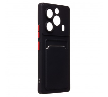 Чехол-накладка - SC337 с картхолдером для "Tecno Pova 6 4G" (black) (231267)#2091305