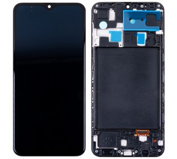 Дисплей для Samsung Galaxy A20 (A205F) модуль с рамкой Черный - (OLED)#2081925