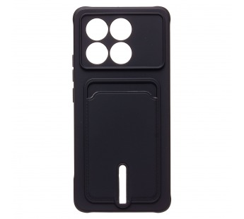 Чехол-накладка - SC304 с картхолдером для "Xiaomi Poco X6 Pro 5G" (black) (228263)#2011646