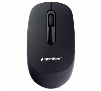 Мышь компьютерная беспроводная Gembird MUSW-365, 3кн, бесшумная, чёрная#2125806