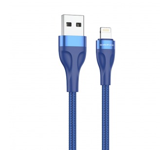 Кабель USB - Apple lightning Borofone BX61 (повр. уп) 100см 2,4A  (blue) (223411)#2006405