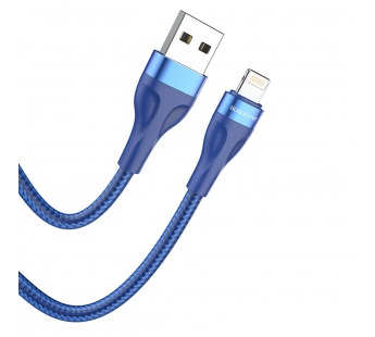 Кабель USB - Apple lightning Borofone BX61 (повр. уп) 100см 2,4A  (blue) (223411)#2006407