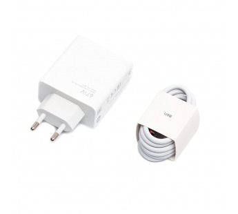 Адаптер Сетевой с кабелем ORG Xiaomi [BHR6035EU] (повр. уп) USB 67W (USB/Type-C) (B) (white)(233484)#2015153