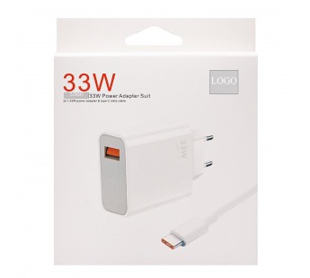 Адаптер Сетевой с кабелем ORG Xiaomi [BHR6039EU] (повр. уп) USB 33W (USB/Type-C) (B) (white)(233485)#2015225