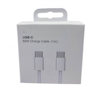 Кабель Type-C - Type-C PD Оригинал 100% Нейлон в упаковке с Лого Белый#2129928