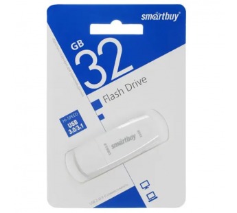 Флеш-накопитель USB 3.1 32GB Smart Buy Scout белый#2007585