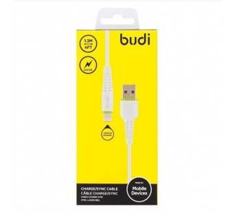 Кабель USB - Apple lightning budi M8J150L (повр. уп) 120см 2,4A  (white) (223434)#2008072