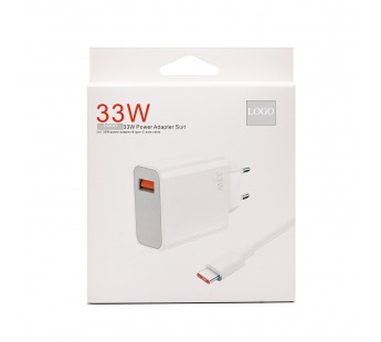 Адаптер Сетевой с кабелем ORG Xiaomi [BHR6039EU] (повр. уп) USB 33W (USB/Type-C) (C) (white)(233531)#2015235