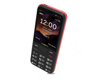 Мобильный телефон TEXET TM-315 черный/красный  (2,8"/камера/2500mAh)#2008328