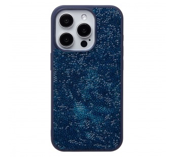 Чехол-накладка - PC071 POSH SHINE для "Apple iPhone 15 Pro" россыпь кристаллов (ice blue) (231611)#2012392