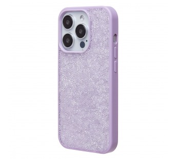 Чехол-накладка - PC071 POSH SHINE для "Apple iPhone 15 Pro" россыпь кристаллов (ice violet) (231610)#2012401