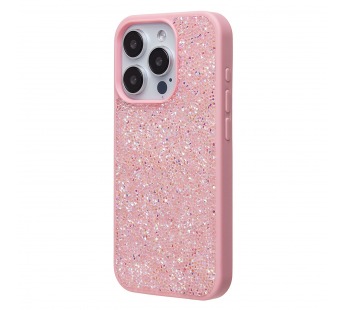 Чехол-накладка - PC071 POSH SHINE для "Apple iPhone 15 Pro" россыпь кристаллов (pink) (231608)#2012404