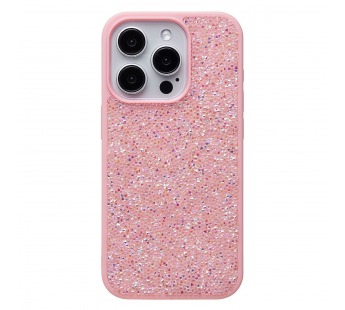 Чехол-накладка - PC071 POSH SHINE для "Apple iPhone 15 Pro" россыпь кристаллов (pink) (231608)#2012403