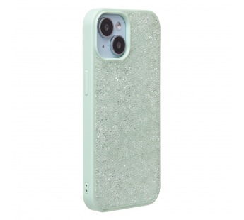 Чехол-накладка - PC071 POSH SHINE для "Apple iPhone 15" россыпь кристаллов (ice mint) (231605)#2012413
